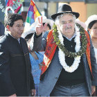 RESPALDO. Jos Mujica, Presidente de Uruguay, a su llegada a Cochabamba, ayer.