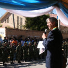 ACTO. El Vicepresidente ayer en Tarija.