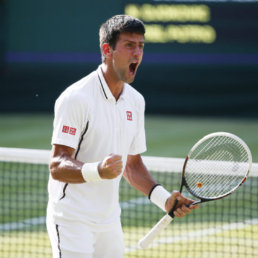 La final de Wimbledon la jugarn el serbio Novak Djokovic (arriba) y el britnico Andy Murray (abajo).