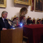 CONMEMORACIÓN. El cónsul argentino para el sur de Bolivia, Daniel Horacio Baleirón anoche, durante su alocución en el Salón de la Independencia.