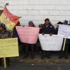 PROTESTA. Comunarios de karachipampa.