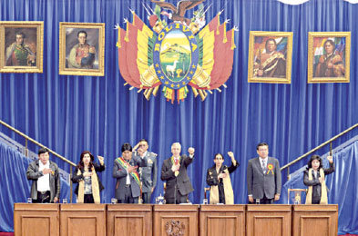 ACTO. La sesin de la Asamblea Plurinacional en 2012 se realiz en Oruro.