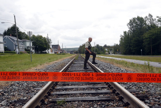 SINIESTRO. El accidente del tren petrolero provoc una ola de pavor en Canad.