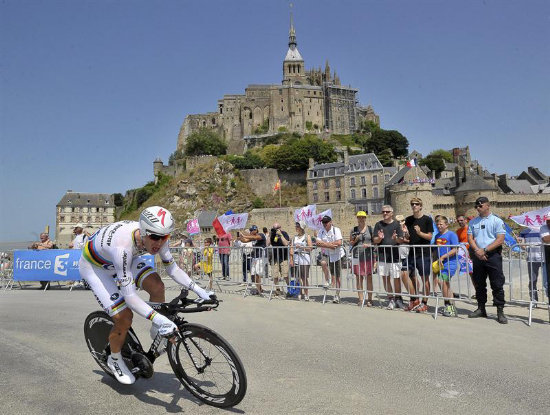 El ciclista alemn Tony Martin del equipo Omega Pharma Quick Step.