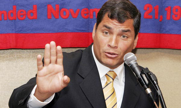 NORMA. Rafael Correa, impulsor de la ley.