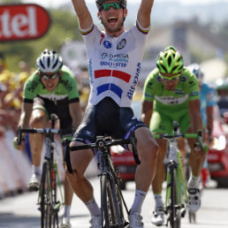 El britnico Mark Cavendish, del Omega Pharma Quick Step, durante la etapa del Tour de Francia disputada ayer.