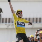 Chris Froome es el lder del Tour de Francia, tras salir victorioso ayer de la etapa de la montaa.