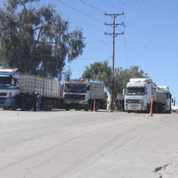 DEMANDA. Los transportistas organizados esperan recibir la carga de cemento en puertas de la factora.