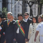 CIVISMO. Las autoridades nacionales en la celebracin del 6 de agosto de 2011.