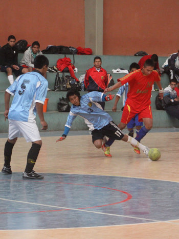 Uno de los partidos de futsal.