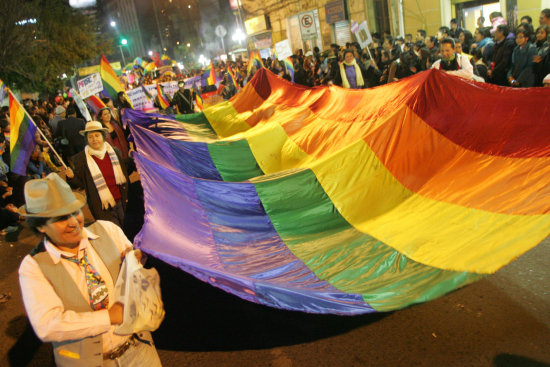 Presencia. Una de las manifestaciones de la comunidad LGBT en La Paz