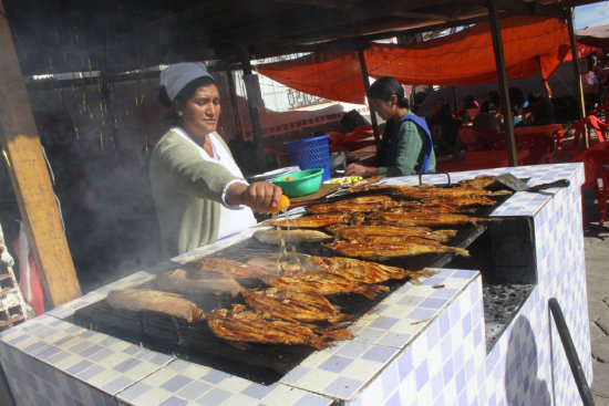 Feria. Hubo variedad de pescados.