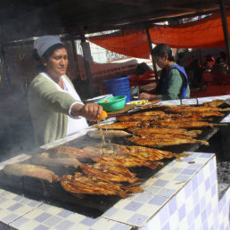 Feria. Hubo variedad de pescados.