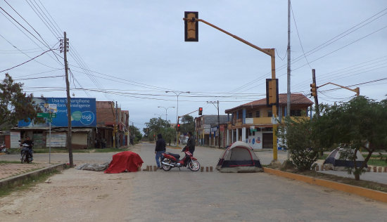 PARO. As lucan las calles de la ciudad de Trinidad durante la jornada de ayer.