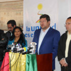 PLANTEAMIENTO. El lder de Unidad Nacional, Samuel Doria Medina, en conferencia de prensa.