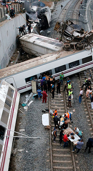 Tragedia ferroviaria conmueve a Espaa