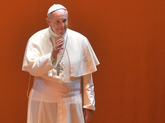 BENDICIONES. El Papa Francisco durante un acto oficial en Brasil.