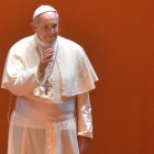 BENDICIONES. El Papa Francisco durante un acto oficial en Brasil.