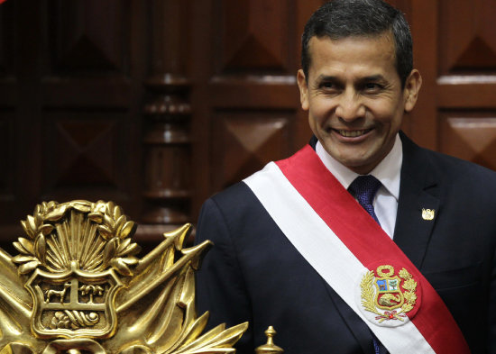 MANDATARIO. El presidente peruano, Ollanta Humala, acude a ofrecer su informe anual en el Congreso.