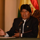 COMPARECENCIA. El presidente Evo Morales ofreci ayer una conferencia de prensa a los medios de comunicacin en Palacio de Gobierno, donde se refiri a los resultados oficiales del Censo 2012 .