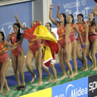 La seleccin espaola conquist el ttulo de waterpolo femenino el jueves.