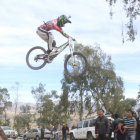 El pedalista pacea Yanick Wende en plena competencia ayer, en el Campeonato Nacional de Ciclismo de Descenso, que se corri en el cerro Churuquella.