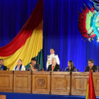 INFORME. El presidente de Estado, Evo Morales, particip de los actos del 6 de Agosto en Cochabamba, desde donde le habl al pas.