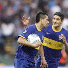 Juan Román Riquelme (i) anotó el transitorio gol del empate.