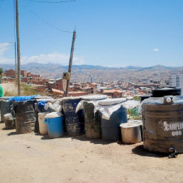 ESCASEZ. Es poca de estiaje y la fuente de agua de Cajamarca disminuy su caudal en un 50%; el efecto se siente en las zonas altas.