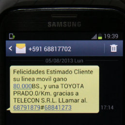 MENSAJES. Estafadores envan SMS a celulares para sonsacar dinero.