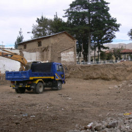 TRABAJO. La excavacin del terreno.