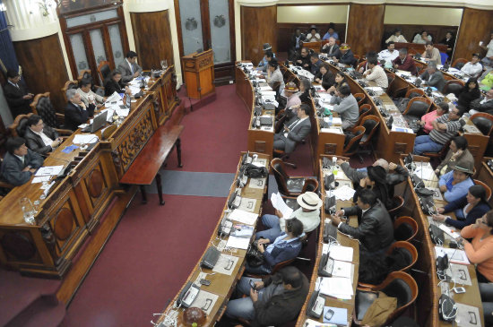 ASAMBLEA. Chuquisaca, Potos y Tarija temen perder representacin poltica.