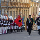 CEREMONIA. El presidente del Estado, Evo Morales, pasa revista a las Fuerzas Armadas, poco antes de iniciar elacto de conmemoracin.