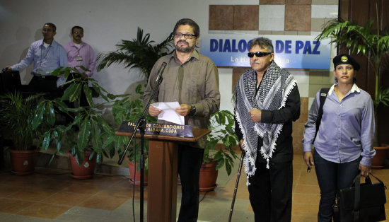 CONVERSACIONES. La delegacin de las FARC en el reinicio del dilogo de paz para Colombia que tiene lugar en La Habana, Cuba.