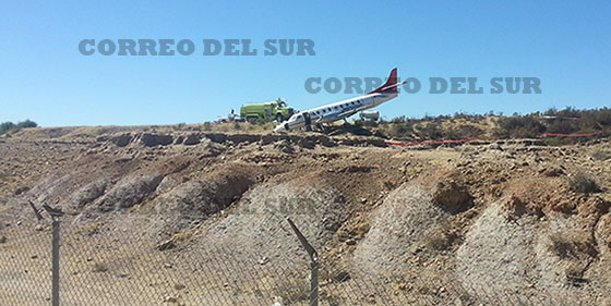 Aeronave de Aerocon sufre accidente al aterrizar en Sucre