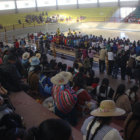 El acto inaugural de ayer, en el coliseo de ftbol de saln del estadio Patria.