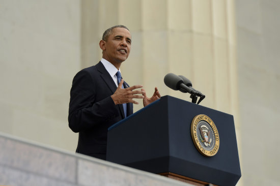 DISCURSO. Barack Obama habl en Washington sobre el legado del lder Martin Luther King.