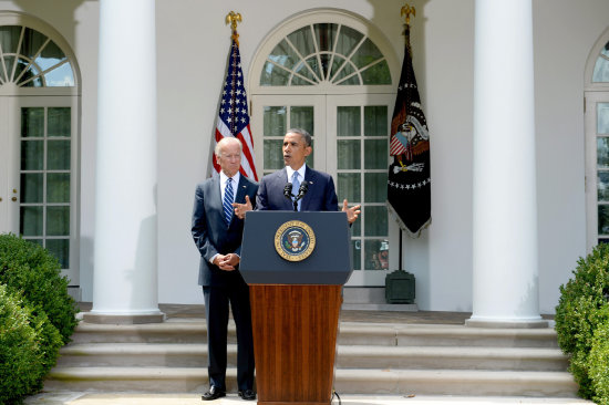 DECISIN. Barack Obama durante su intervencin desde los jardines de la Casa Blanca.