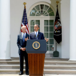 DECISIN. Barack Obama durante su intervencin desde los jardines de la Casa Blanca.