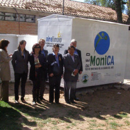 INAUGURACIN. Autoridades y representantes de la Swisscontact iniciaron la medicin.