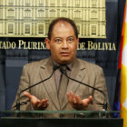 DELEGACIN. El ministro de Gobierno, Carlos Romero, preside la comitiva nacional.