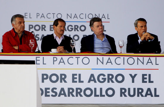 DEMANDAS. Juan Manuel Santos se reuni con representantes del agro.