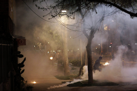 VIOLENCIA. Incidentes en las calles de la capital chilena.