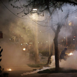 VIOLENCIA. Incidentes en las calles de la capital chilena.