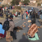 CONFLICTO. Comunarios incluso bloquearon en la localidad de Betanzos.