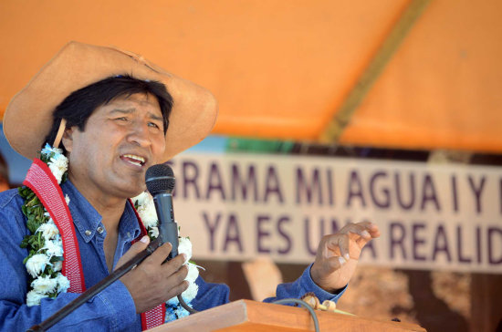 Posicin. El presidente Evo Morales dij que hara respetar la soberana de los pueblos.