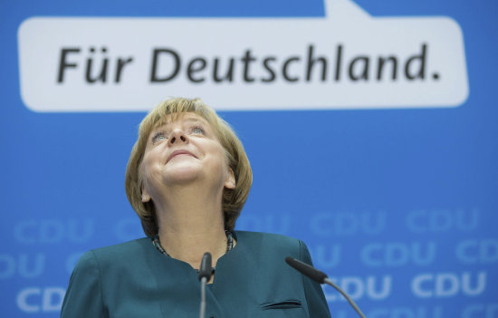 TRIUNFO. Angela Merkel, ganadora de los comicios alemanes.