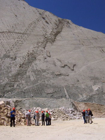 YACIMIENTO. El faralln de Cal Orck'o, una de las mayores reservas paleontolgicas en el mundo.