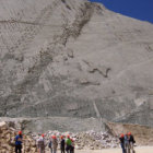 YACIMIENTO. El faralln de Cal Orck'o, una de las mayores reservas paleontolgicas en el mundo.