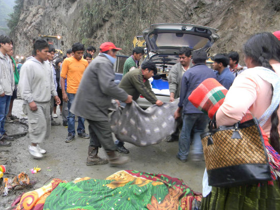 ACCIDENTE. En la carretera a Yungas.